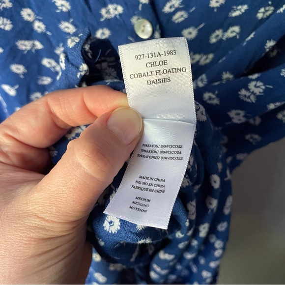 Rails Chloe Cobalt Floating Daisies Romper Medium - Picture 8 of 10